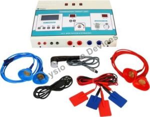 Combination electro –vacuum - ultrasound therapy Machine  ( IFT  + TENS+  MS  + Ultrasonic Therapy 1 MHz + vacuum )