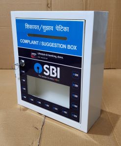 SBI Metal complaint suggestion box with Attractive Branding
