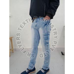 Mens Casual Hard Towel Washed Jeans