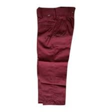 Boys Maroon School Uniform Pant