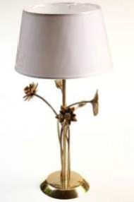 Lotus Base Design Brass Table Lamp