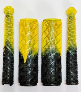 B3 Black Yellow Grip and Lever Cover Set