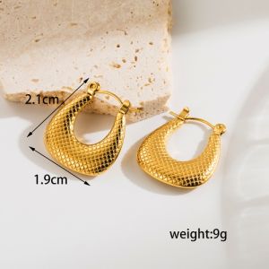 18k Gold Plated U Shape Earrings