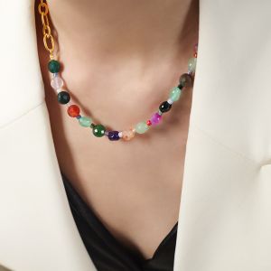 Agate 18k Gold Plated Necklace