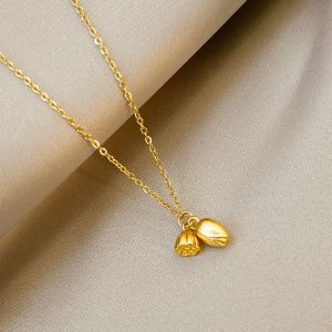 Lotus 18k Gold Plated Pendant Necklace
