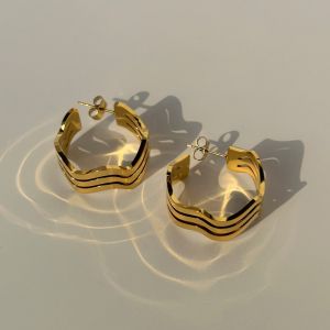 Waves 18k Gold Plated Earrings
