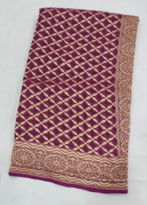 Purple Banarasi Georgette Saree