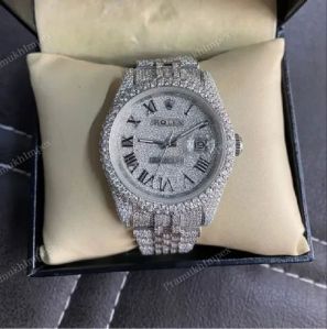 Mens Rolex Moissanite Diamond Watch