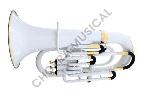 Four Valve White Trumpet Euphonium
