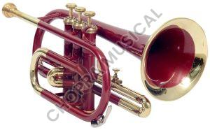 Three Valve Red Trumpet Cornet