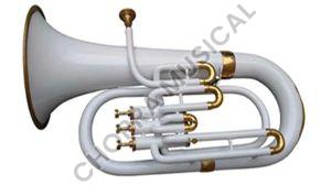 Three Valve White Trumpet Euphonium