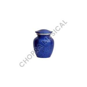 Beautiful Cremation Medium Blue Black Dot Urns for Human Ashes Adult Funeral Burial Urn