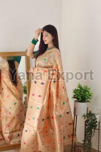 Peach Organza Sarees