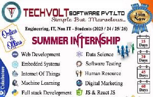 Techvolt software summer internship