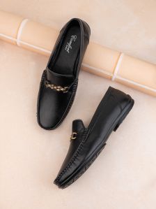 CS-010 Mens Black Leather Loafers