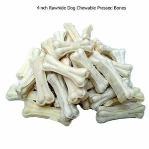 4 Inch Rawhide Dog Chewable Pressed Bones