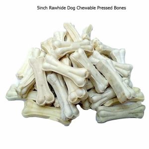 5 Inch Rawhide Dog Chewable Pressed Bones