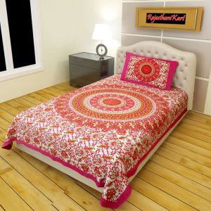 Printed Cotton Single Bed Sheets