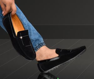 1059 Mens Black Loafers Shoes