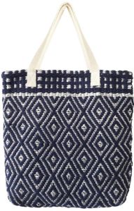 SEI-B-1565 Blue Chindi Hand Woven Bag