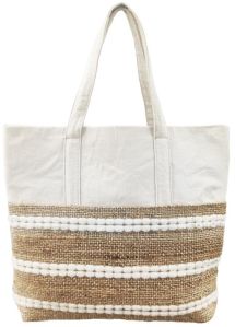 SEI-B-2539 Brown & White Hand Woven Bag