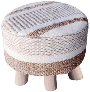 SEI-S-1507 Jute Hand Woven Stool