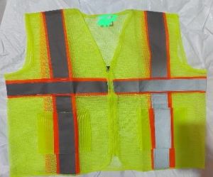 Green Reflective Safety Jacket Net Type