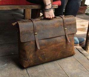 Handcrafted Real Leather Briefcase