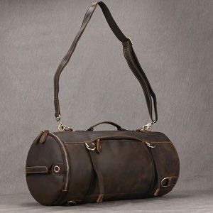 Handcrafted Real Leather Duffle Bag
