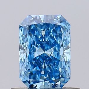 RADIANT 0.59ct FANCY VIVID BLUE VVS2 IGI 605356242 Lab Grown Diamond EC8385