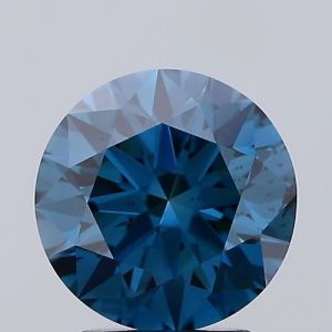 ROUND 2.5ct FANCY VIVID BLUE SI1 IGI 572328079 Lab Grown Diamond EC5693