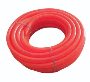 Red PVC Braided Hose Pipe