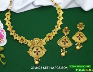 Brass Bridal Necklace Set