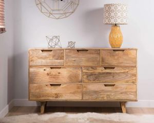 Mango Wood Chest of 7 Drawer For Living room | Storage Furniture |