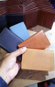 leather 7 slot vertical credit debit card holder money wallet
