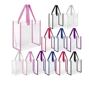 12 Pcs Combo Transparent PVC Shopping Bag