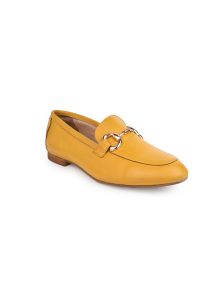 CS-L002 Ladies Yellow Horsebit Loafers