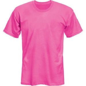 Mens Pink Round Neck T-Shirts