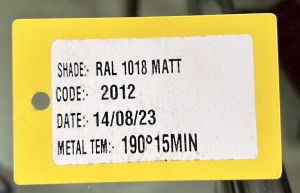 Ral 1018 Matt Powder Coating