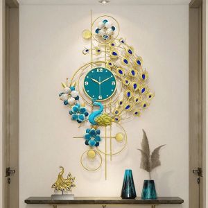 decorative wall clock with Peacock Design
