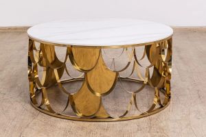 Honeycomb Pattern Marble Table