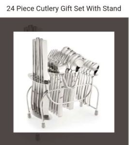 Stainless Steel 24 Piece Cutlery Gift Set With Stand
