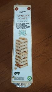 wooden tumbling tower game