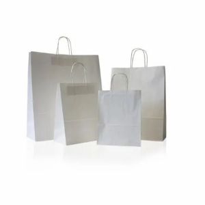 White Craft Paper Carry Bag