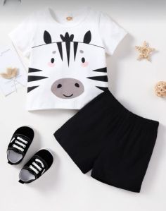 Baby Boy Clothes T-shirts Zebra and short Pants.