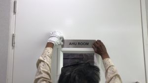 Room identification sign
