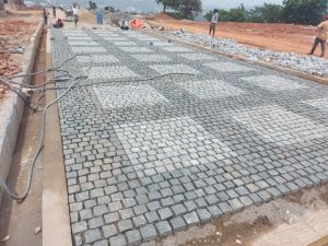 cobble stone laying works
