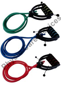 Resistance tube with handle set ( three colour in one set