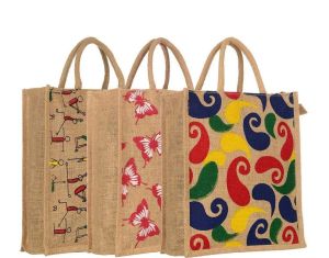 Multicolor Printed Jute Bags