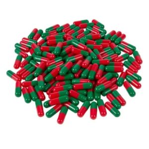 Green Red Empty Metallic Gelatin Capsules